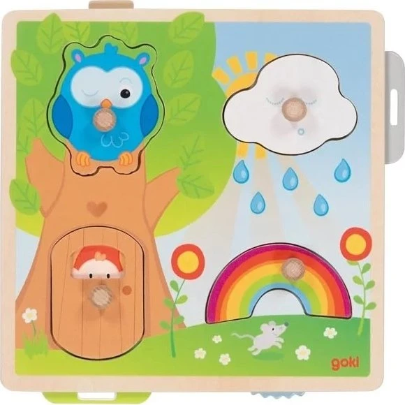 GOKI Puzzle in Legno con Immagini Nascoste - Gufo
