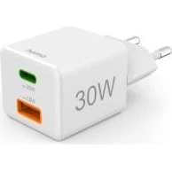 Hama mini caricabatterie PD 30W 1xUSB-C/1xUSB-A bianco
