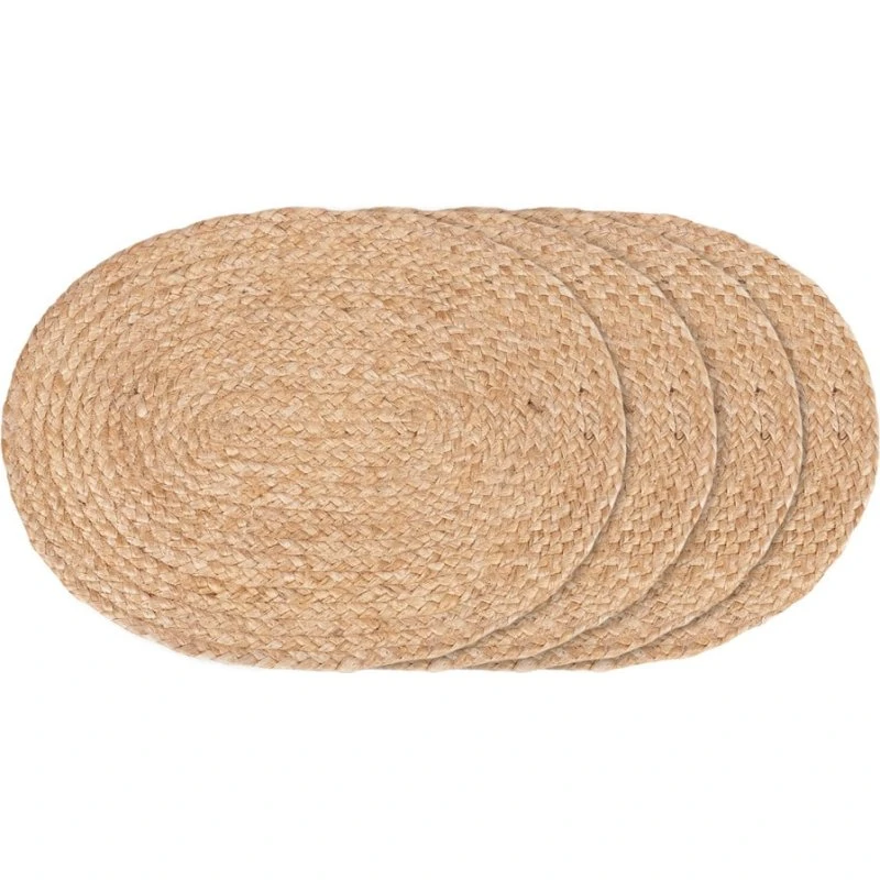 House Nordic Bombay - Tovagliette in Iuta, Set da 4, 35x45 cm, Naturale