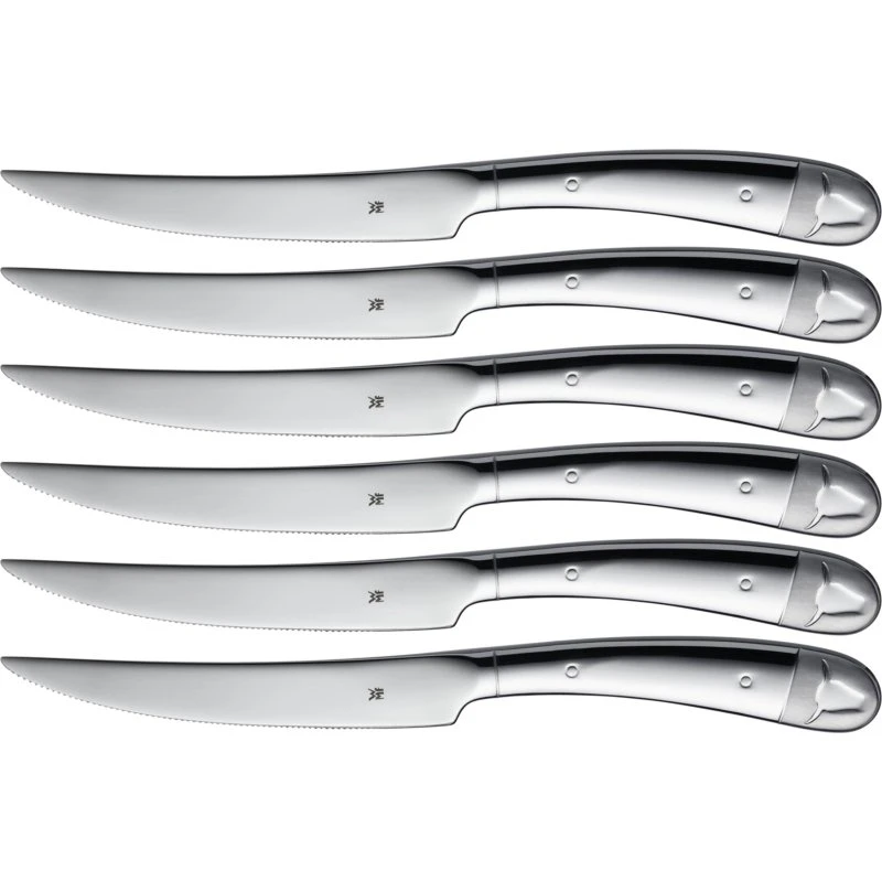 WMF Bullshead Steak Knife Set 6 Pezzi Acciaio Inox