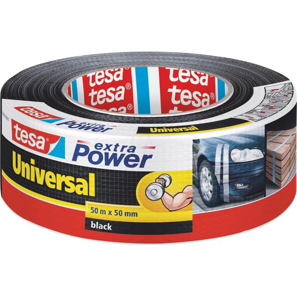 Tesa Extra Power Universal, 50 m x 48 mm, nero