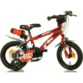 412 Dino Bikes Bicicletta 12 Pollici Rosso con Rotelle e Freni