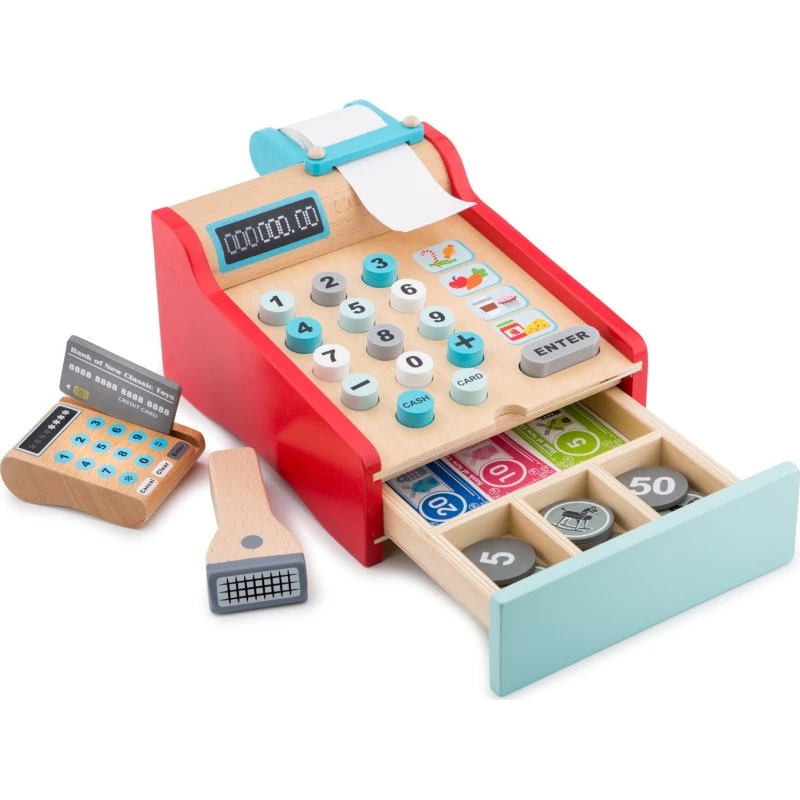 Classic Toys Registratore di Cassa in Legno 10650