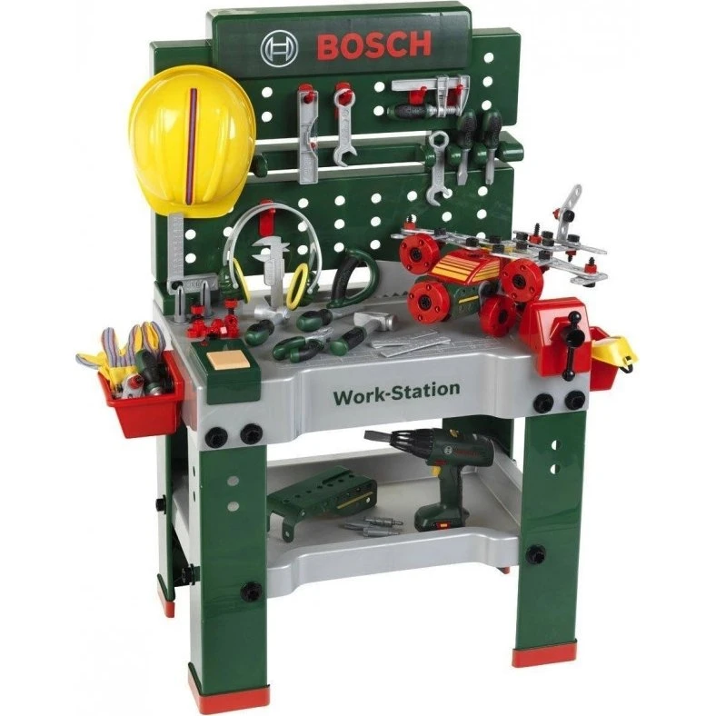 BOSCH Banco da lavoro per bambini con 150 pezzi