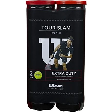 Wilson WRT115302 Palline da Tennis Tour Slam, 2 Tubi x 4, Giallo