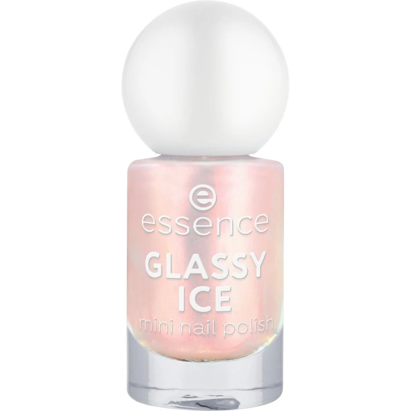 Essence Glassy Ice Mini 09, Smalto Unghie Rosa Iridescente 5 ml