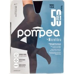 Pompea Calza Collant Microfibra 50 Denari Nero