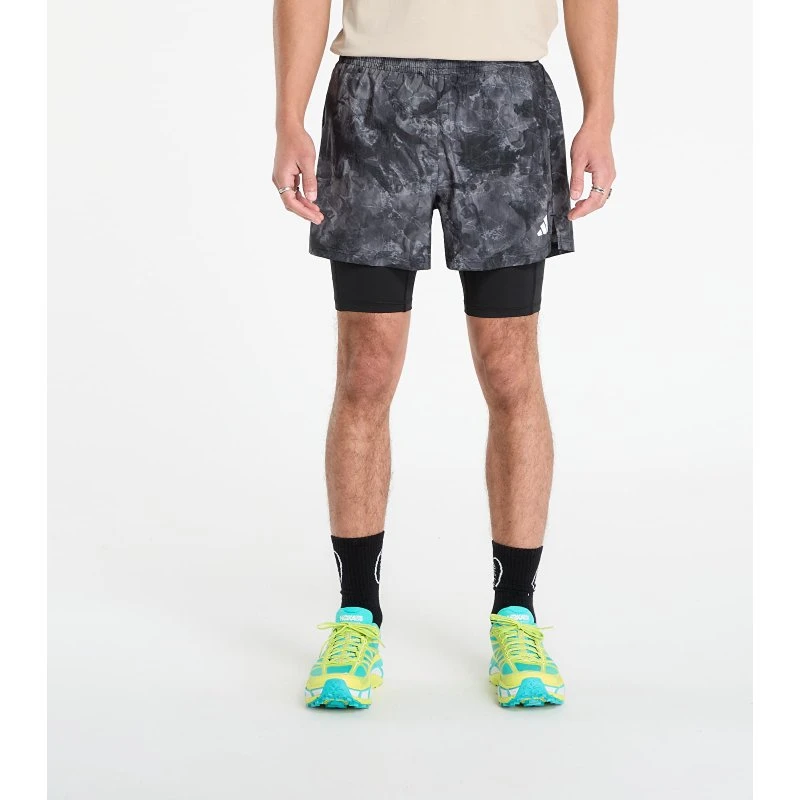 Adidas Own the Run Spray Dye 2in1 Short Uomo Gria/Black 25