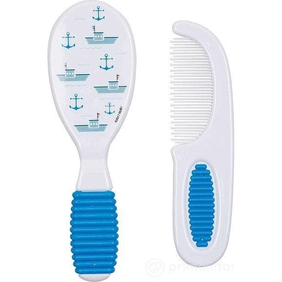 Nuby Set Spazzola e Pettine 3M+ Verde