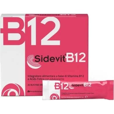 Sidevit B12 20 Bastoncini - Integratore con UltraB12 e Acido Folico