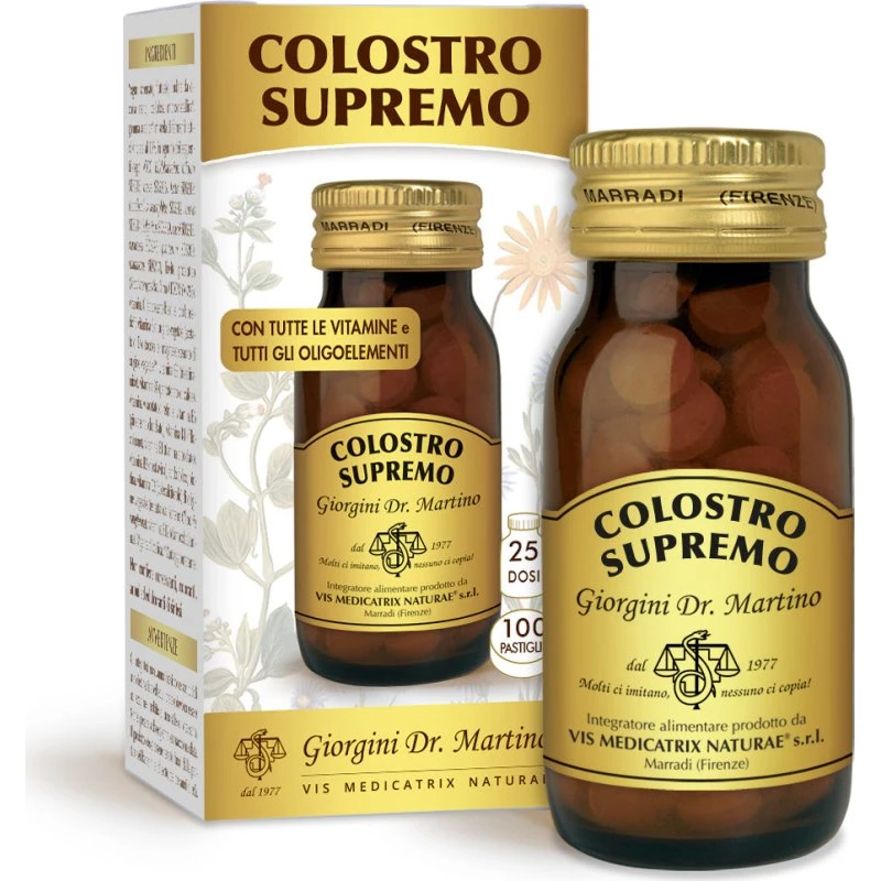 Colostro Supremo 100 Pastiglie - Integratore con Lattoferrina e Vitamine
