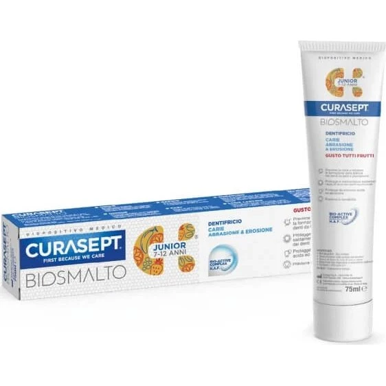 Curasept Biosmalto Junior Dentifricio 75ml per Bambini 7-12 Anni