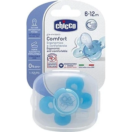 Chicco Succhietto Physio Comfort Silicone Azzurro 6-12 Mesi