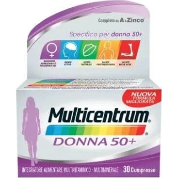 Multicentrum Donna 50+ Integratore Multivitaminico 30 Compresse