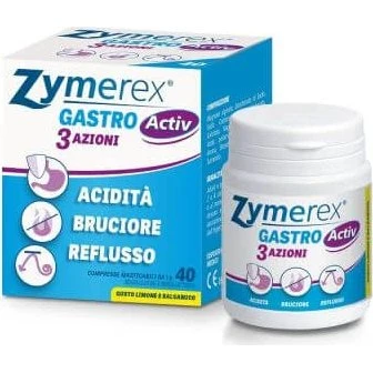 Zymerex Gastro Activ 3 Azioni Integratore 40 Compresse Masticabili
