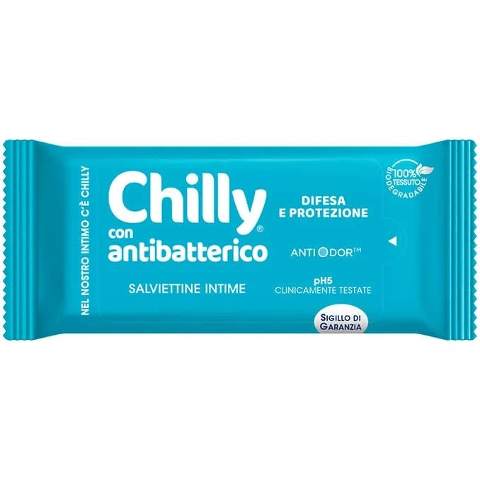 Chilly Salviettine Intime con Antibatterico, 12 Pezzi