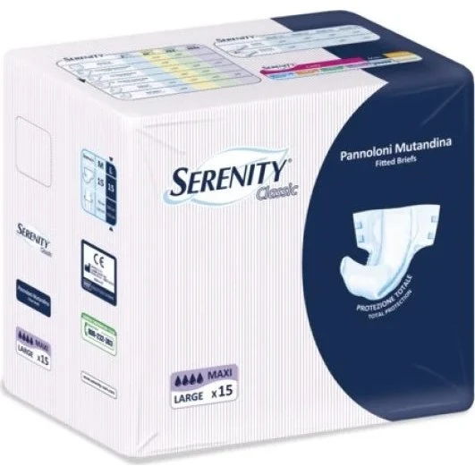 Serenity Classic Pannolone Mutanda Maxi Taglia L - 15 Pezzi