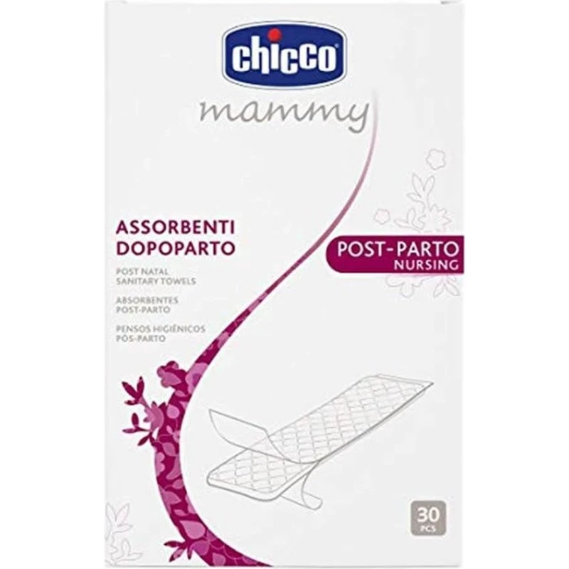 Chicco Mammy Assorbenti Dopoparto a Tre Strati, 30 Pezzi