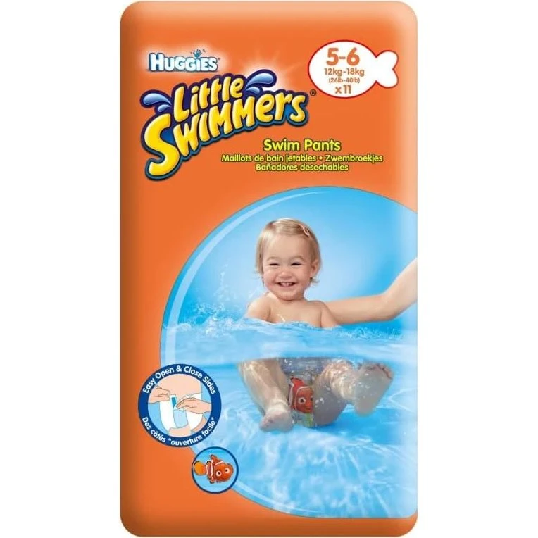 Huggies Little Swimmers Pannolini da Bagno Taglia L (12-18 kg) - 11 Pezzi