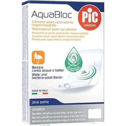 PIC AquaBloc Cerotto Antibatterico Post-Operatorio 10x8cm, 5 pz