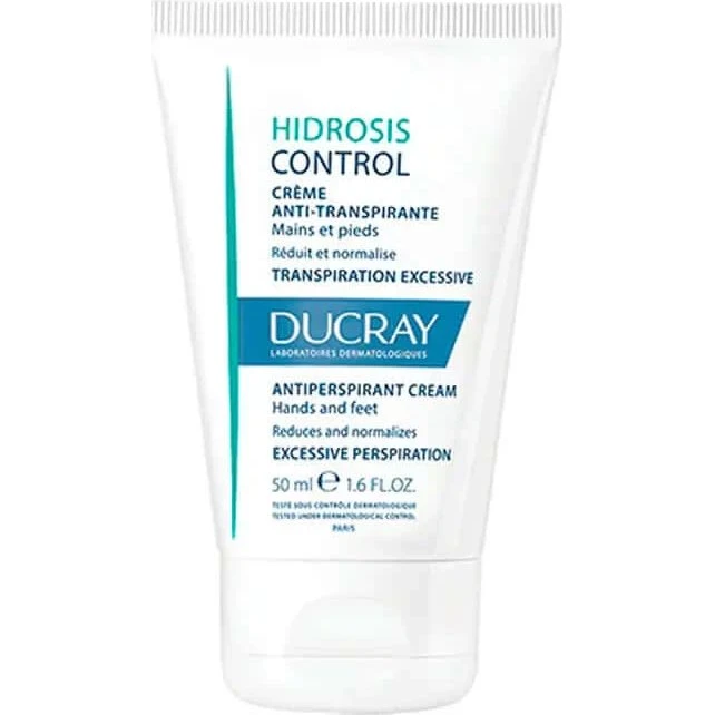 Ducray Hidrosis Control Crema Antitraspirante Viso, Mani e Piedi 50ml
