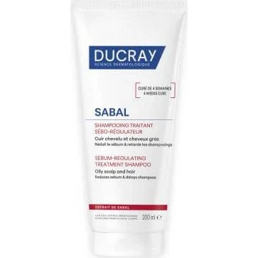 Ducray Sabal Shampoo Seboregolatore per Capelli Grassi, 200 ml