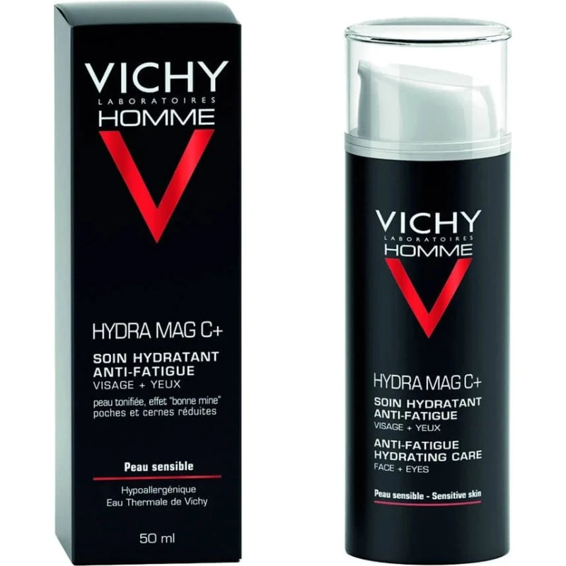 Vichy Homme Hydra Mag C+ Gel Idratante Anti-Fatica Viso e Occhi 50ml