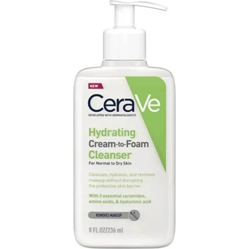 CeraVe Detergente Crema-Schiuma Idratante con 3 Ceramidi 236ml