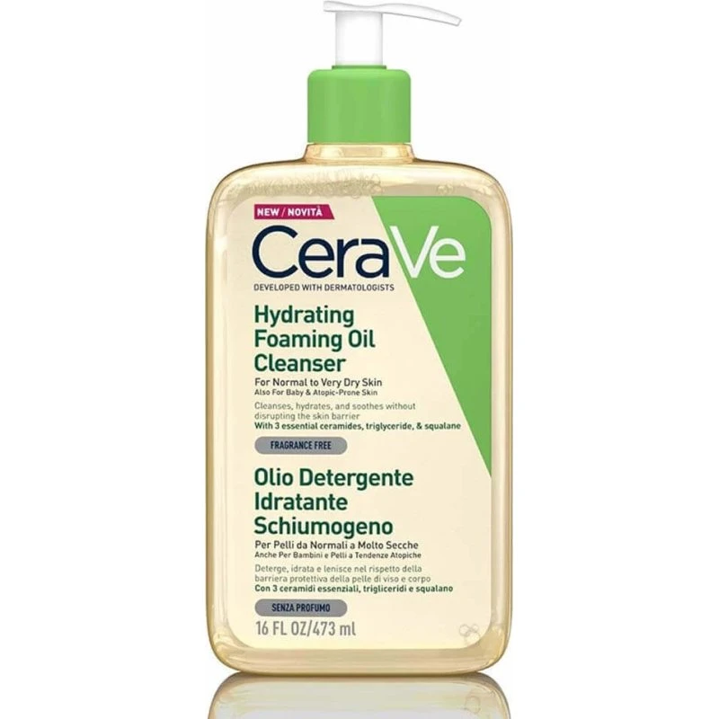 CeraVe Olio Detergente Idratante e Nutriente Schiumogeno 473 ml