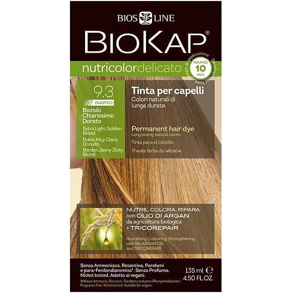 Bios Line Biokap Nutricolor Delicato Rapid 9.3 Biondo Chiarissimo Dorato