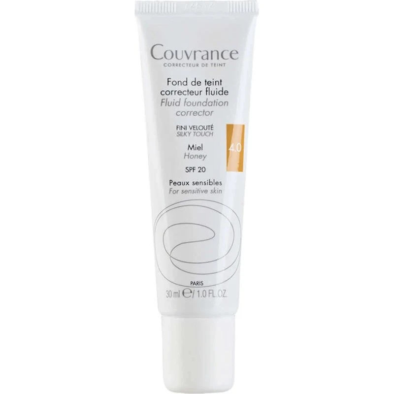 Avène Couvrance Fondotinta Correttore Fluido SPF20 Miele 4.0, 30ml