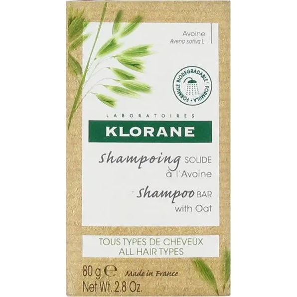 Klorane Shampoo Solido all'Avena BIO 80g - Tutti i tipi di capelli