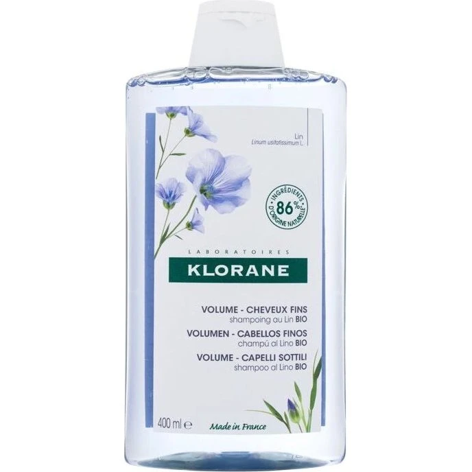 Klorane Shampoo alle Fibre di Lino Volumizzante 400ml