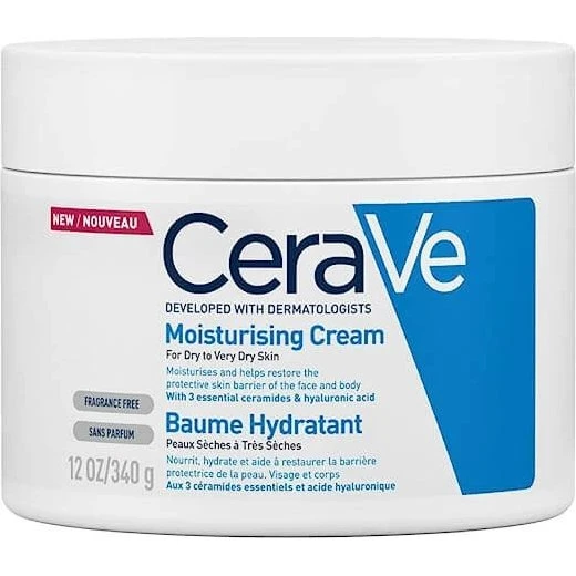 CeraVe Crema Idratante Viso e Corpo per Pelli da Secche a Molto Secche, 340 g