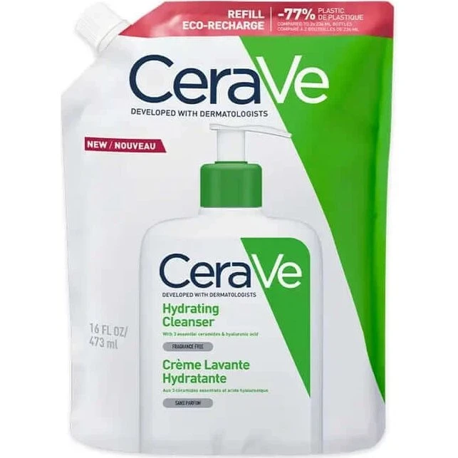 CeraVe Detergente Idratante Ricarica 473ml per Viso e Corpo