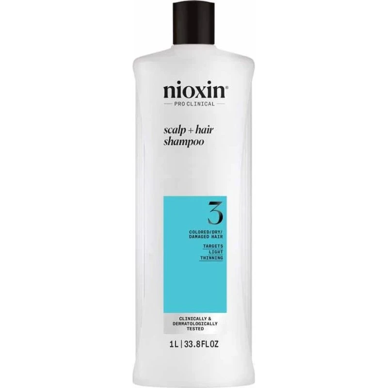 Nioxin System 3 Shampoo per Capelli Colorati e Diradati 1L