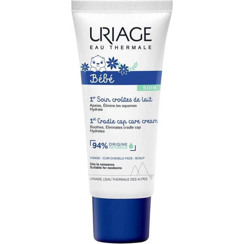 Uriage Bebe 1a Crema Crosta Lattea per Cuoio Capelluto e Viso, 40ml