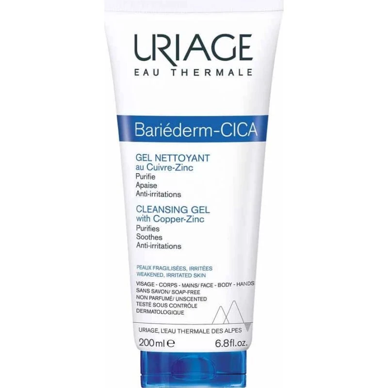 Uriage Bariéderm-Cica Gel Detergente 200 ml per Pelle Irritata