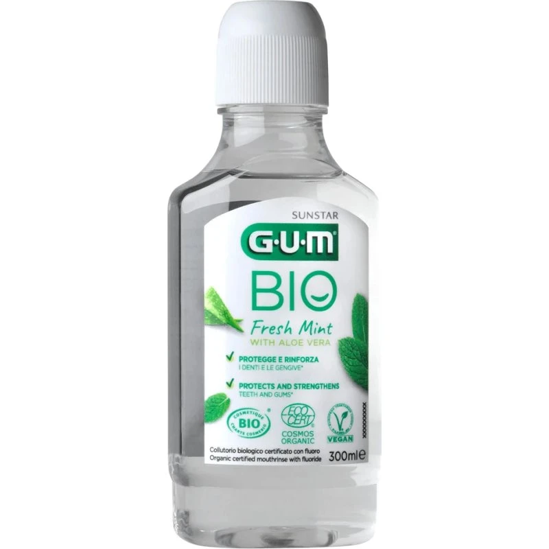 Gum Bio Collutorio Biologico Fresh Mint con Aloe Vera 300 ml