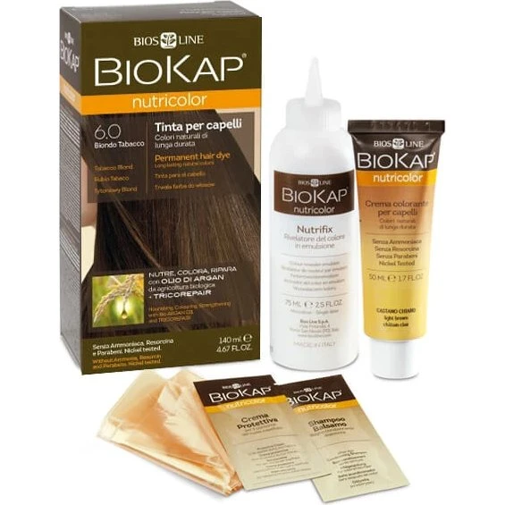 Biokap Nutricolor 6.0 Biondo Tabacco - Tinta per Capelli 140 ml