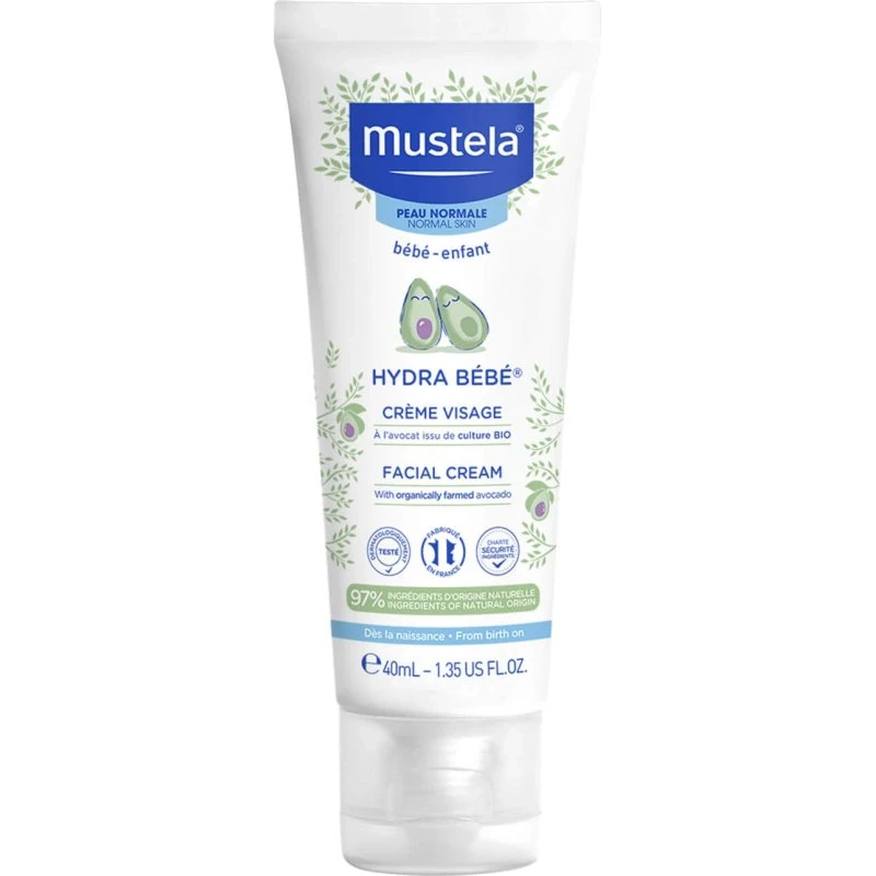 Mustela Hydra Bebé Crema Viso con Avocado Biologico 40 ml