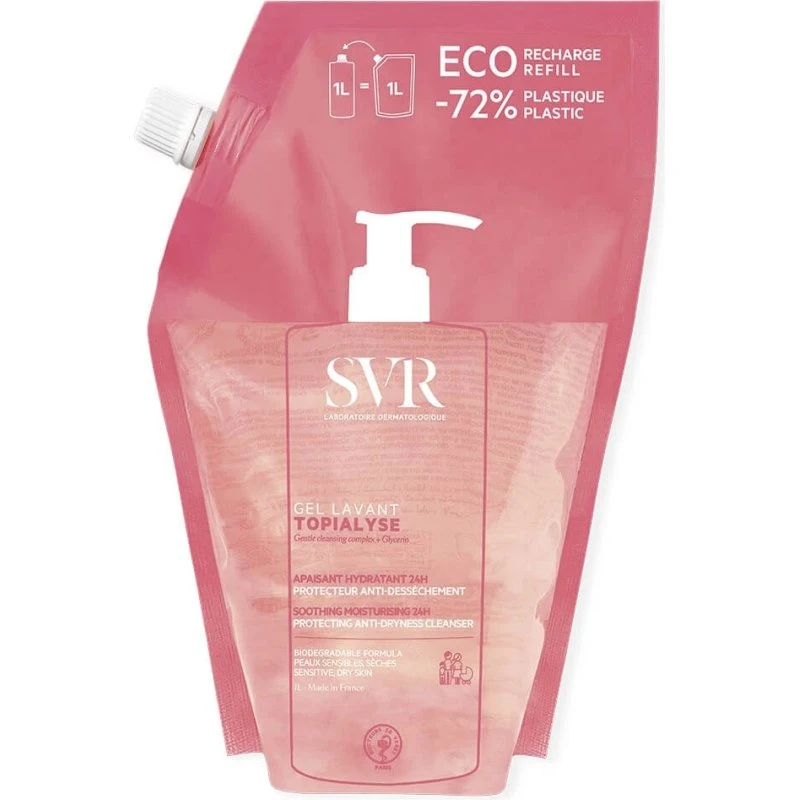 SVR Topialyse Gel Detergente Eco-Ricarica Idratante 1L