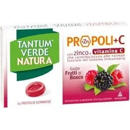 Tantum Verde Natura Propoli+C con Zinco e Vitamina C 15 Gommose