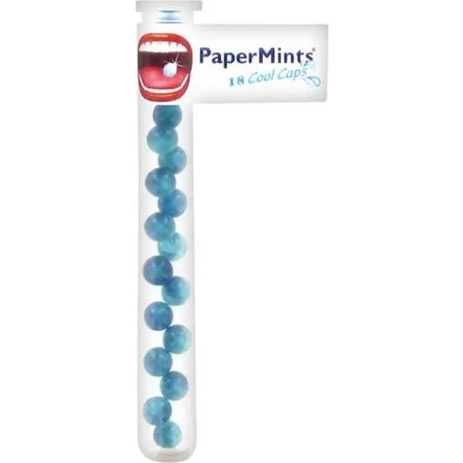 PaperMints Cool Caps Capsule per l'alito fresco, Gusto Menta, 18 pezzi