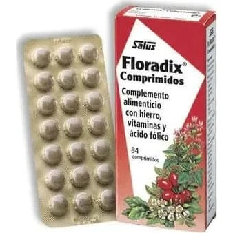 Floradix Integratore Alimentare con Ferro e Vitamine - 84 Compresse