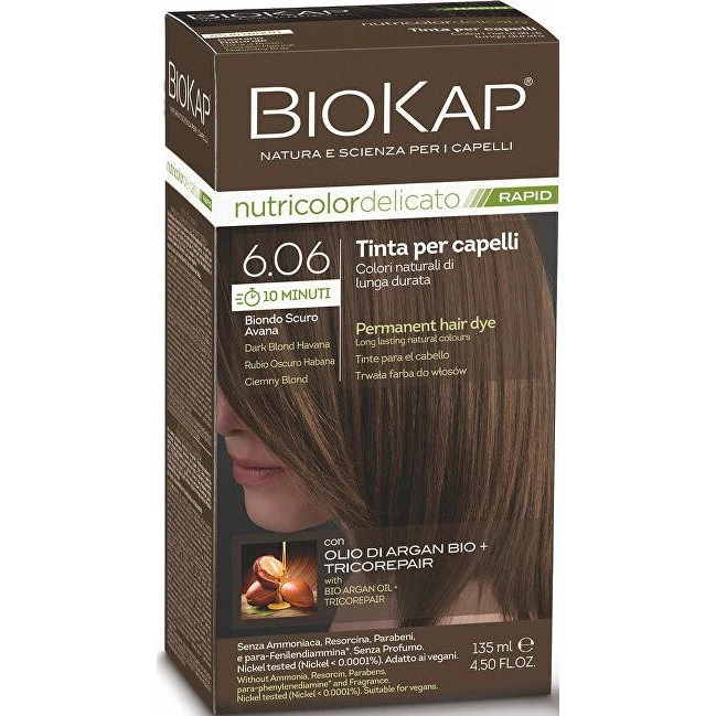 Biokap Nutricolor Delicato Rapid 6.06 Biondo Scuro Avana 135 ml