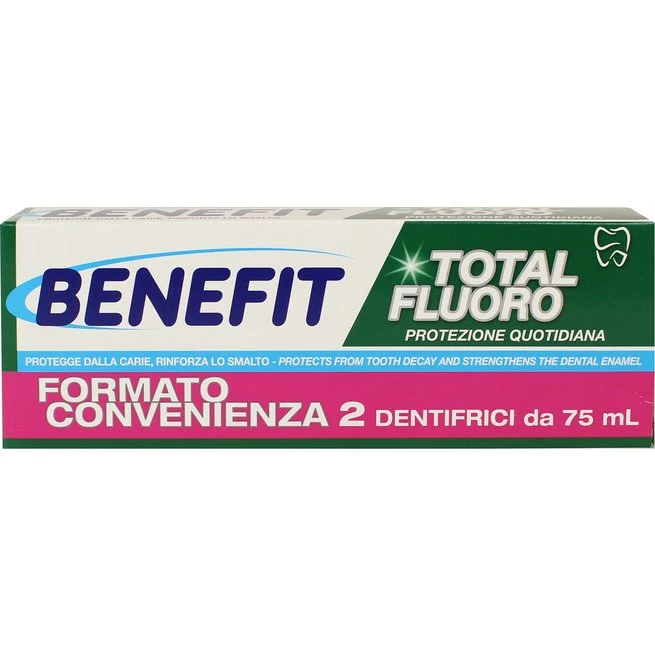 Benefit Dentifricio Total Fluoro 2x75ml