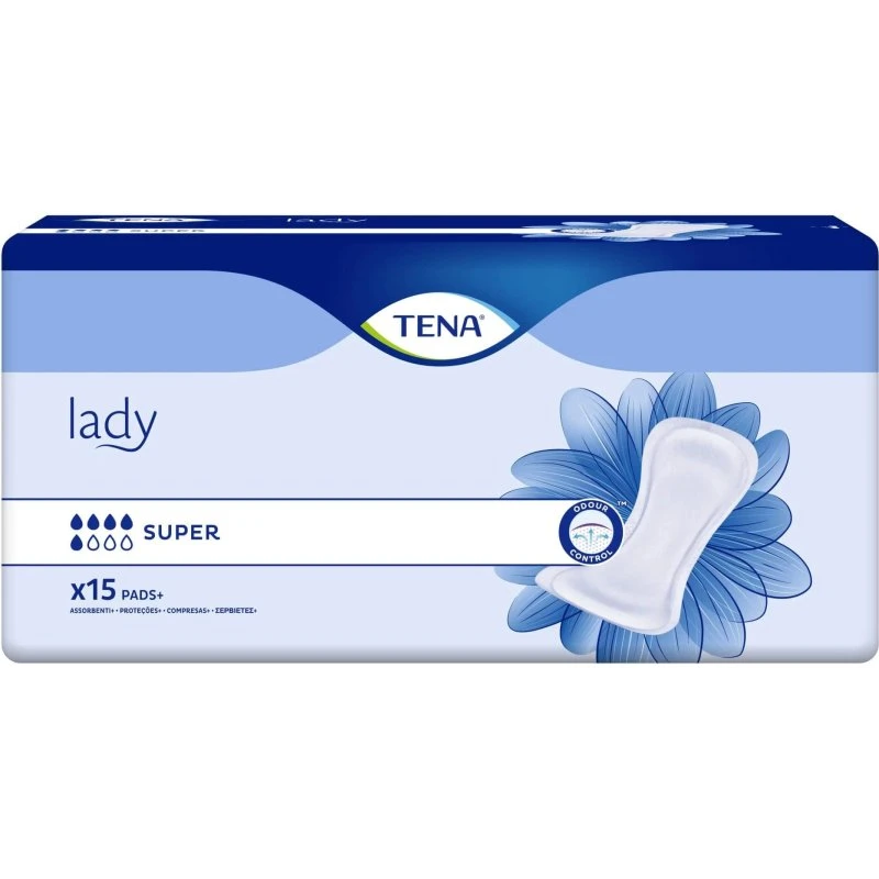 TENA Lady Super Assorbenti per Incontinenza 15 pz