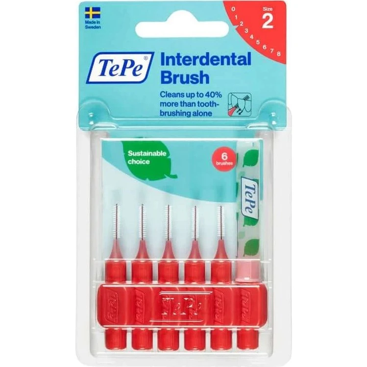TePe Angle Scovolino Rosso 0,5mm - Confezione da 6 Pezzi