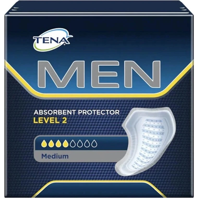 Tena Men Livello 2 Assorbente Sagomato per Perdite Urinarie Uomo, 10 pezzi